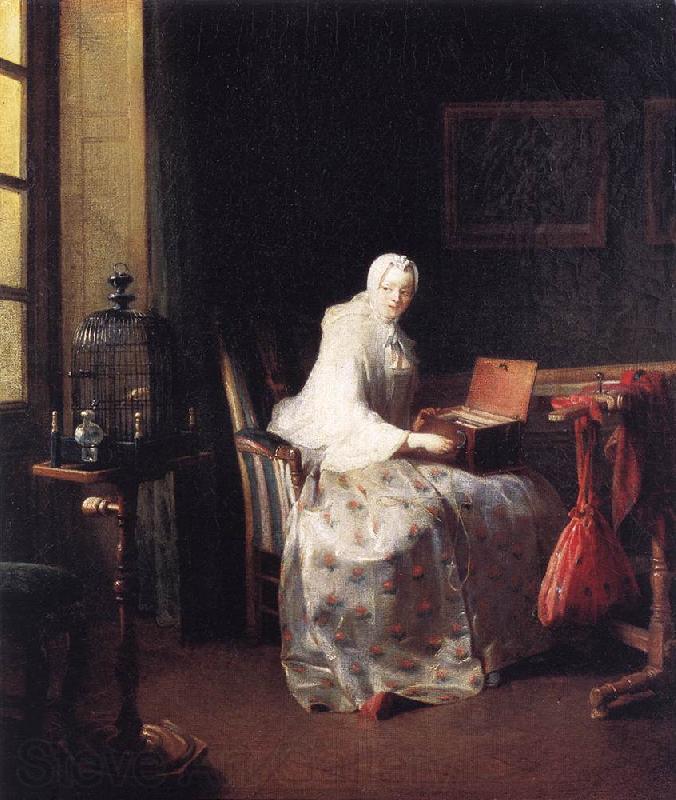 jean-Baptiste-Simeon Chardin The Canary Norge oil painting art